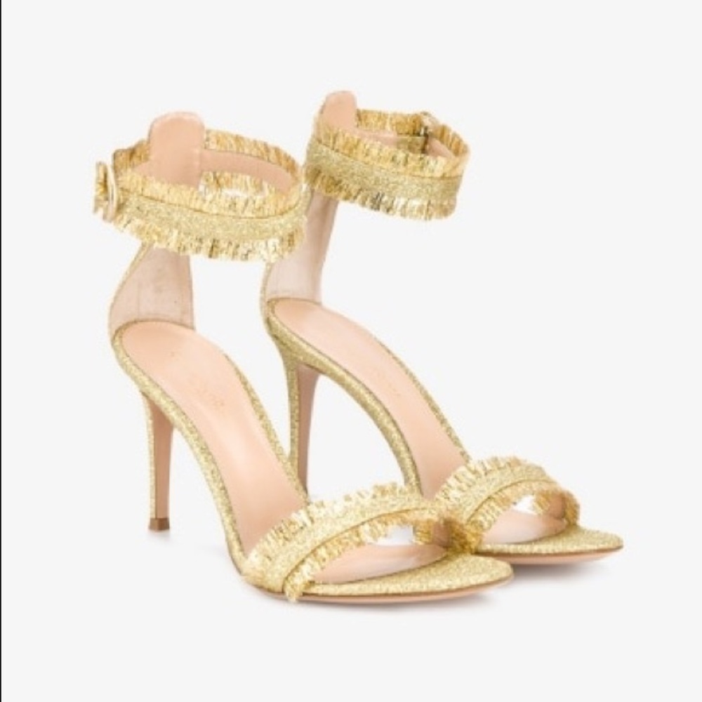 Gianvito Rossi Portofino Fringe Heels - Picture 2 of 6